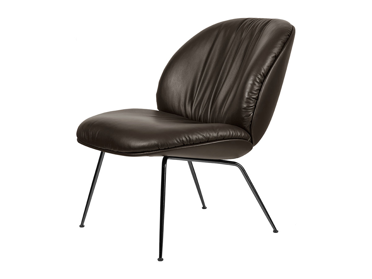 Gubi Beetle Soft Lounge Chair Fully Upholstered Conic Base