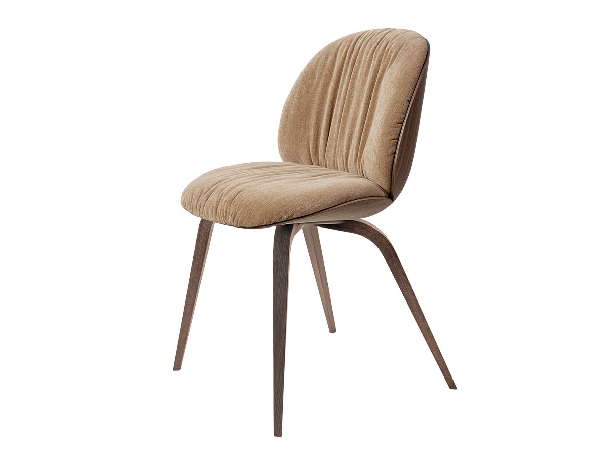 Gubi Beetle Soft Dining Chair Front Upholstered Wood Veneer