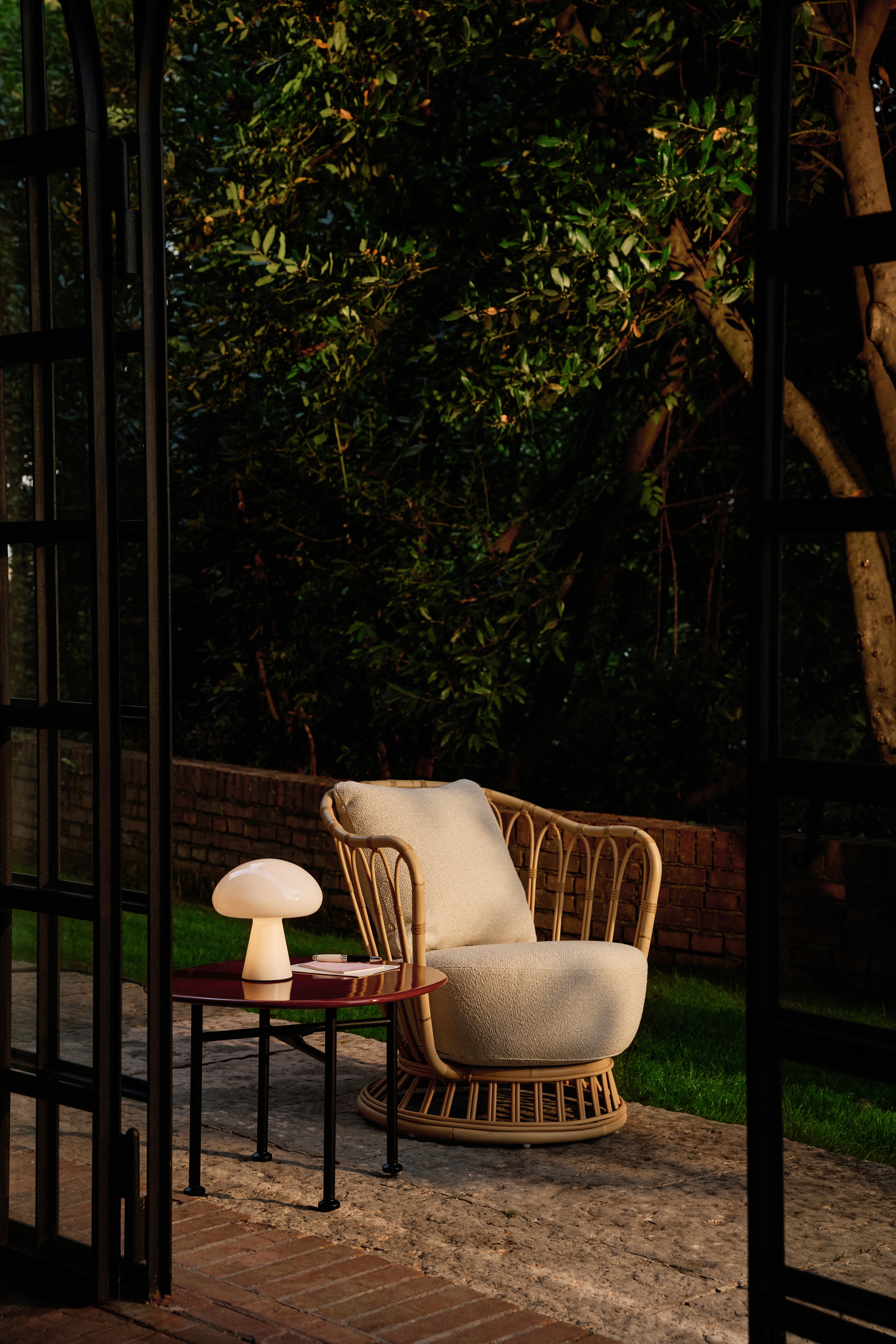 Gubi Grace Outdoor Lounge Chair Fully Upholstered