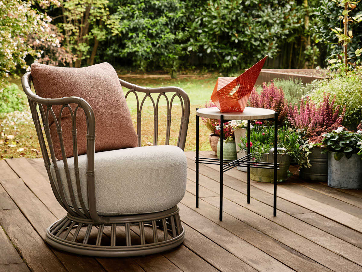 Gubi Grace Outdoor Lounge Chair Fully Upholstered