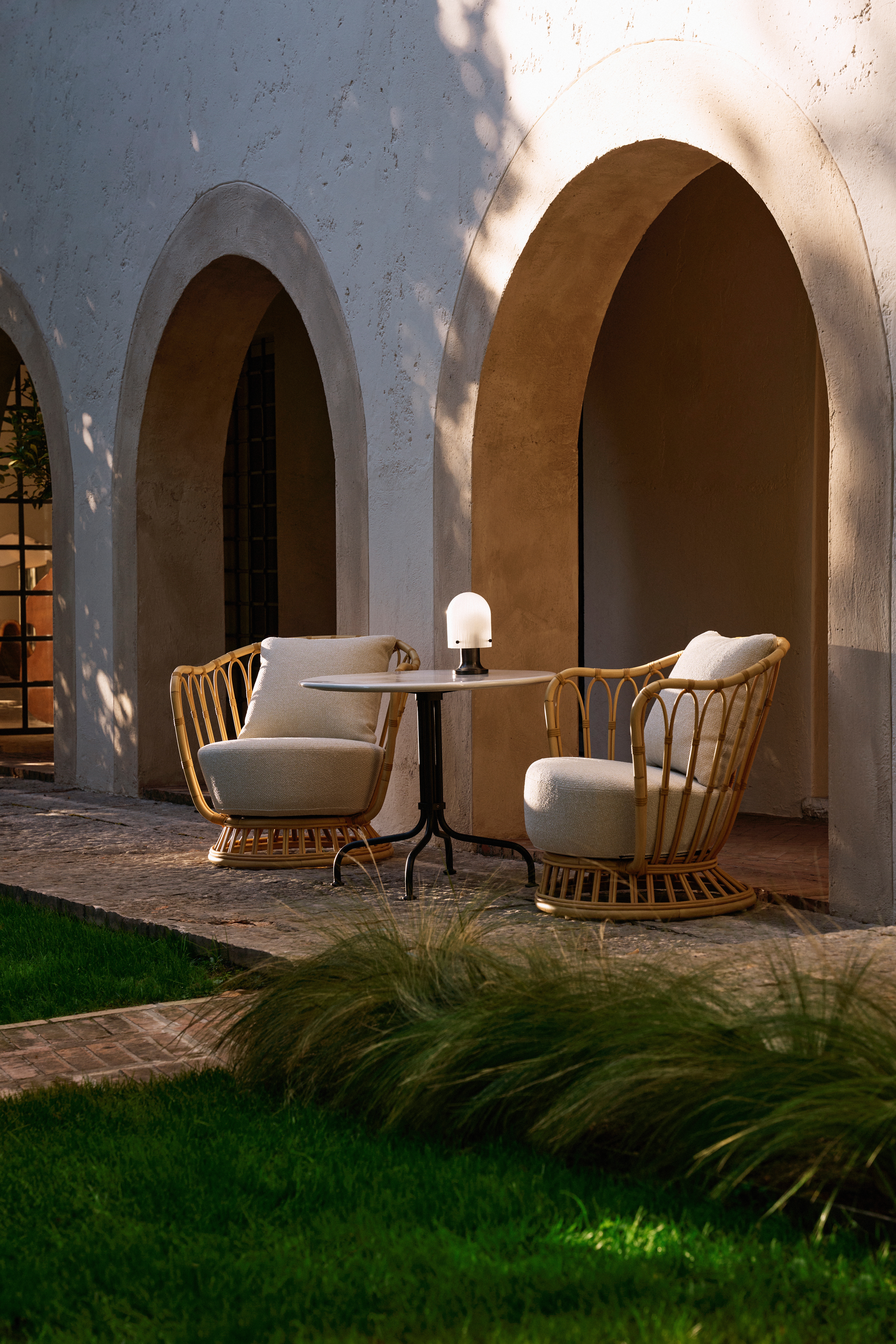 Gubi Grace Outdoor Lounge Chair Fully Upholstered