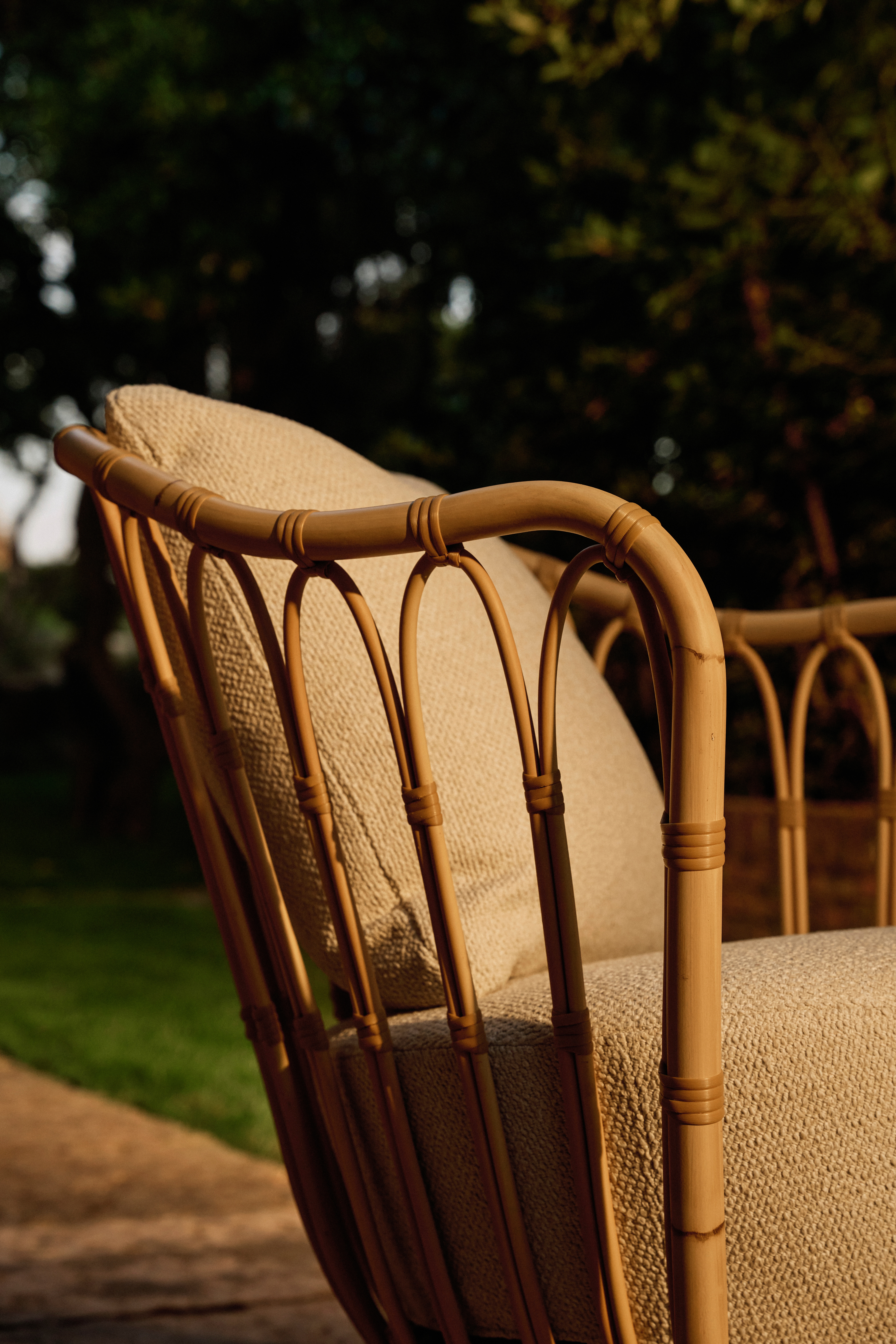 Gubi Grace Outdoor Lounge Chair Fully Upholstered
