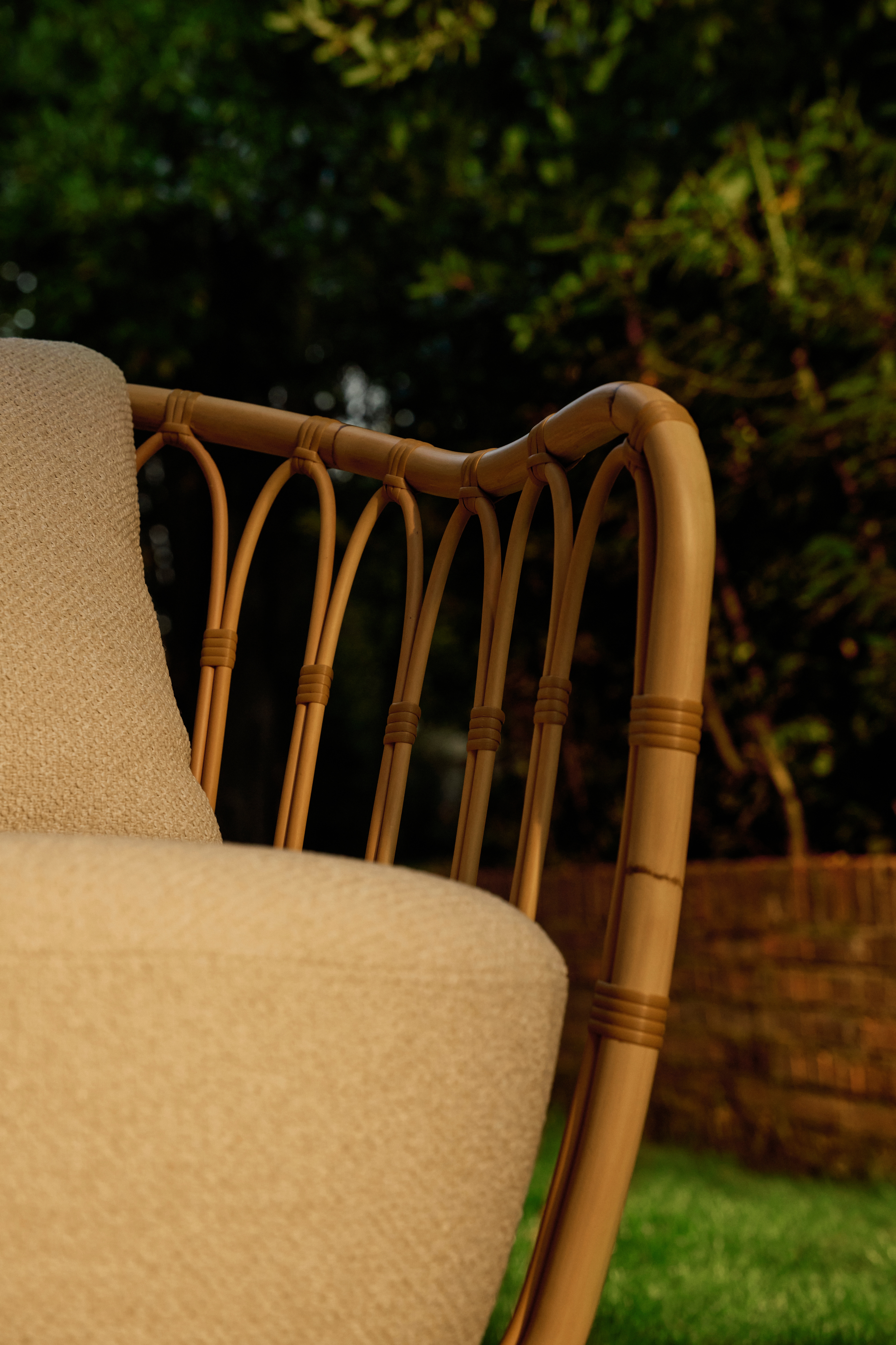 Gubi Grace Outdoor Lounge Chair Fully Upholstered