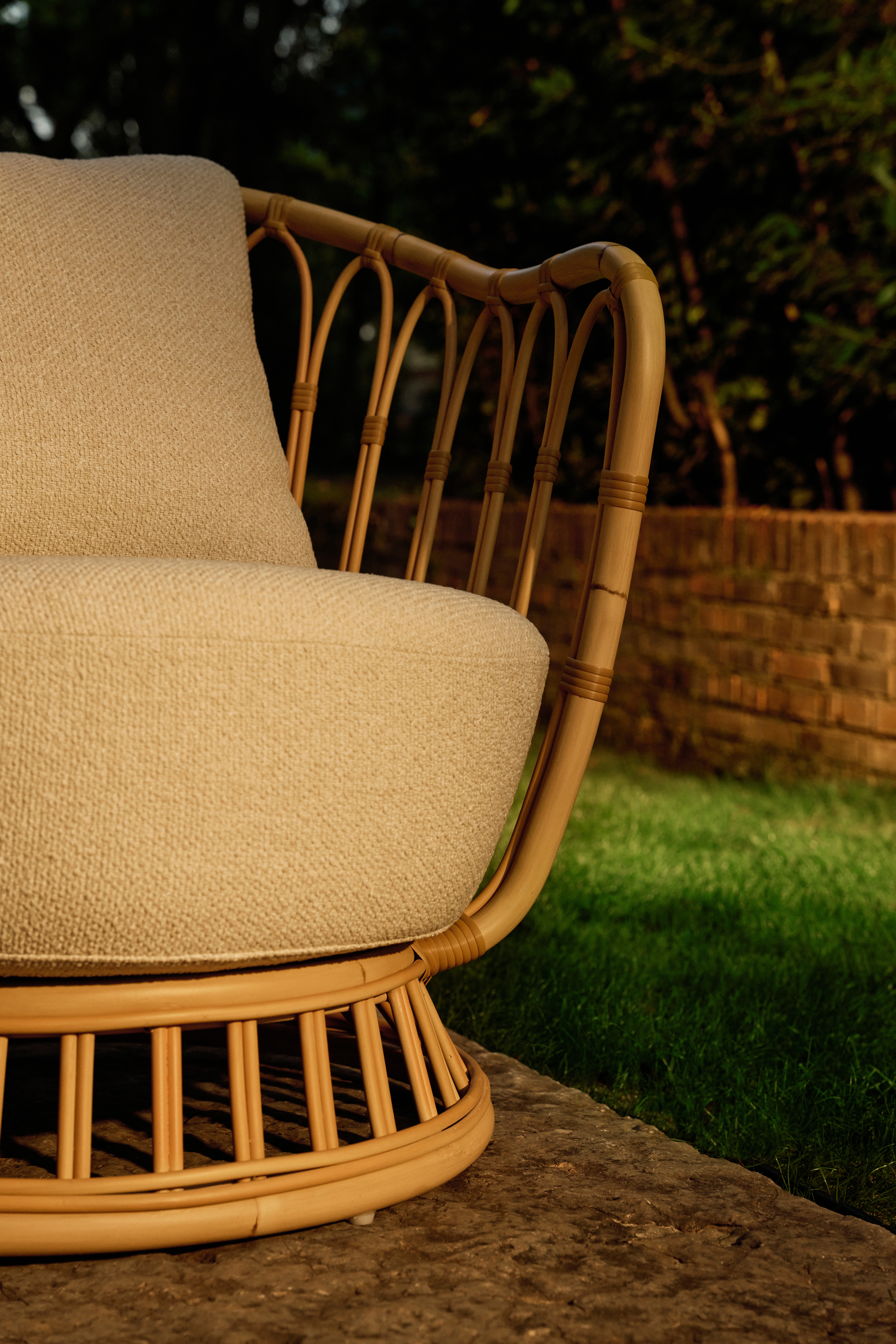 Gubi Grace Outdoor Lounge Chair Fully Upholstered