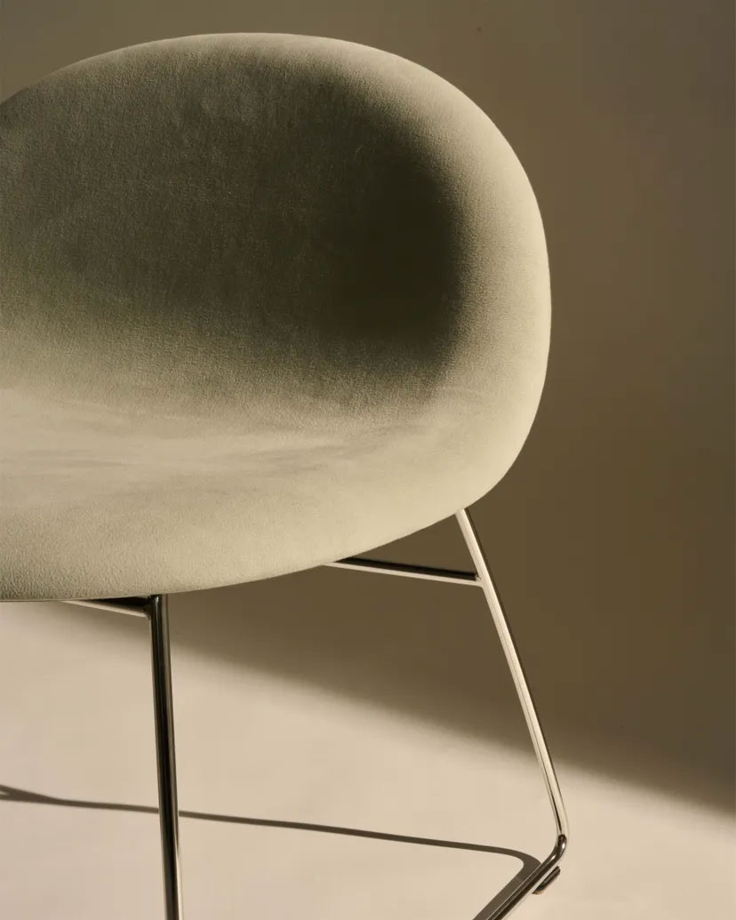 Gubi 3d Lounge Chair Polished Stainless Steel Base