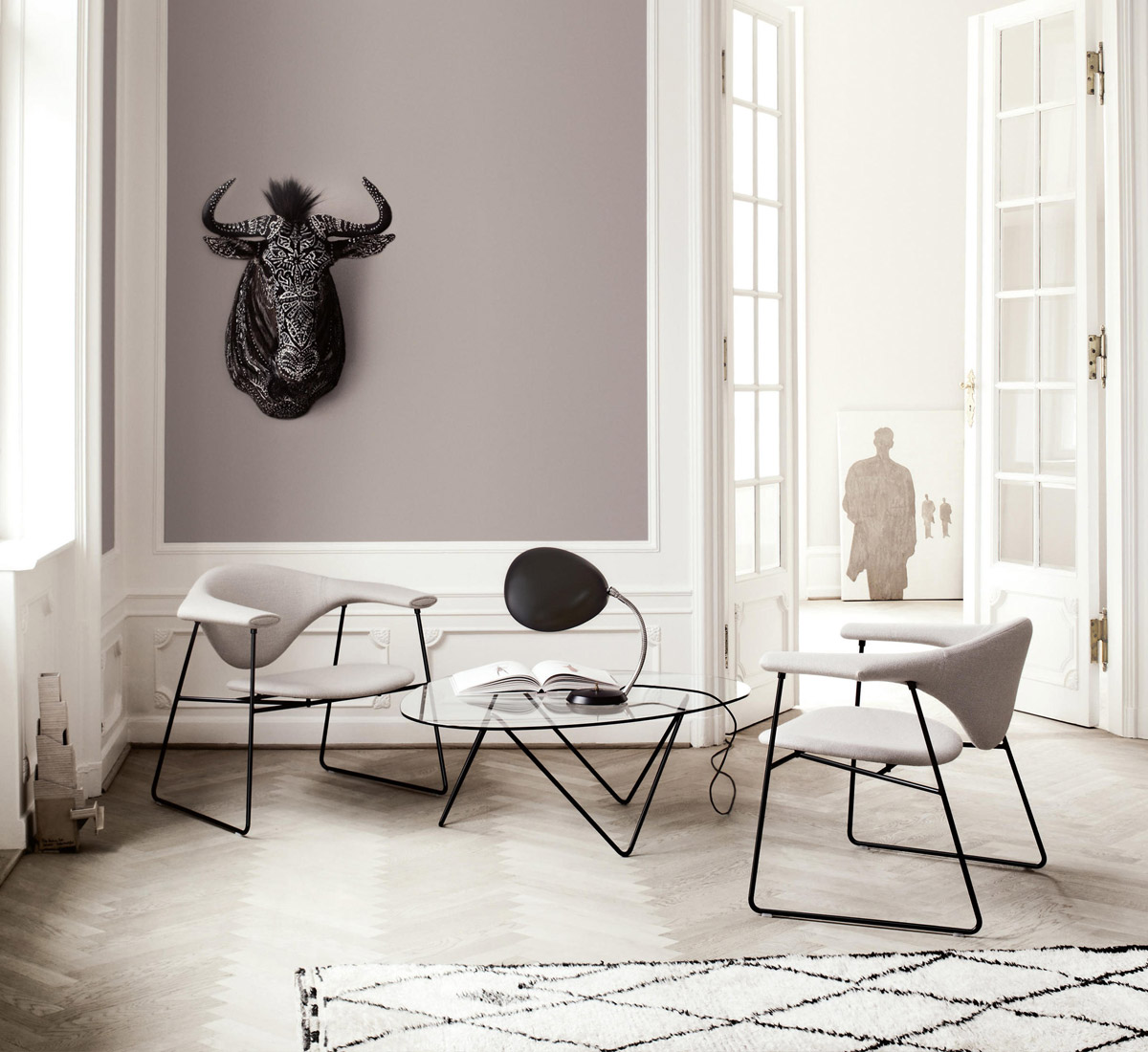 Gubi Masculo Dining Chair Sledge Base