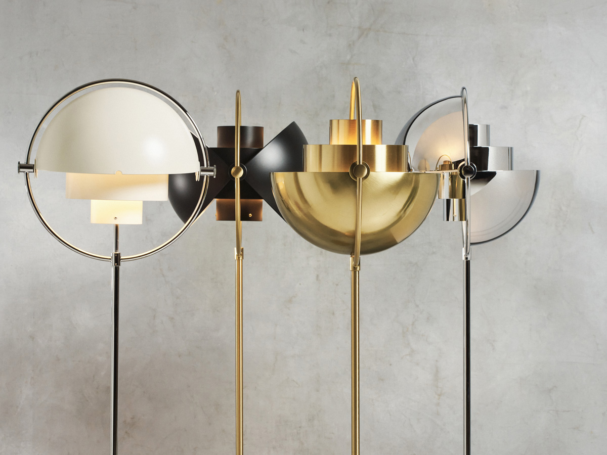 Gubi Multi Lite Floor Lamp Chrome Base