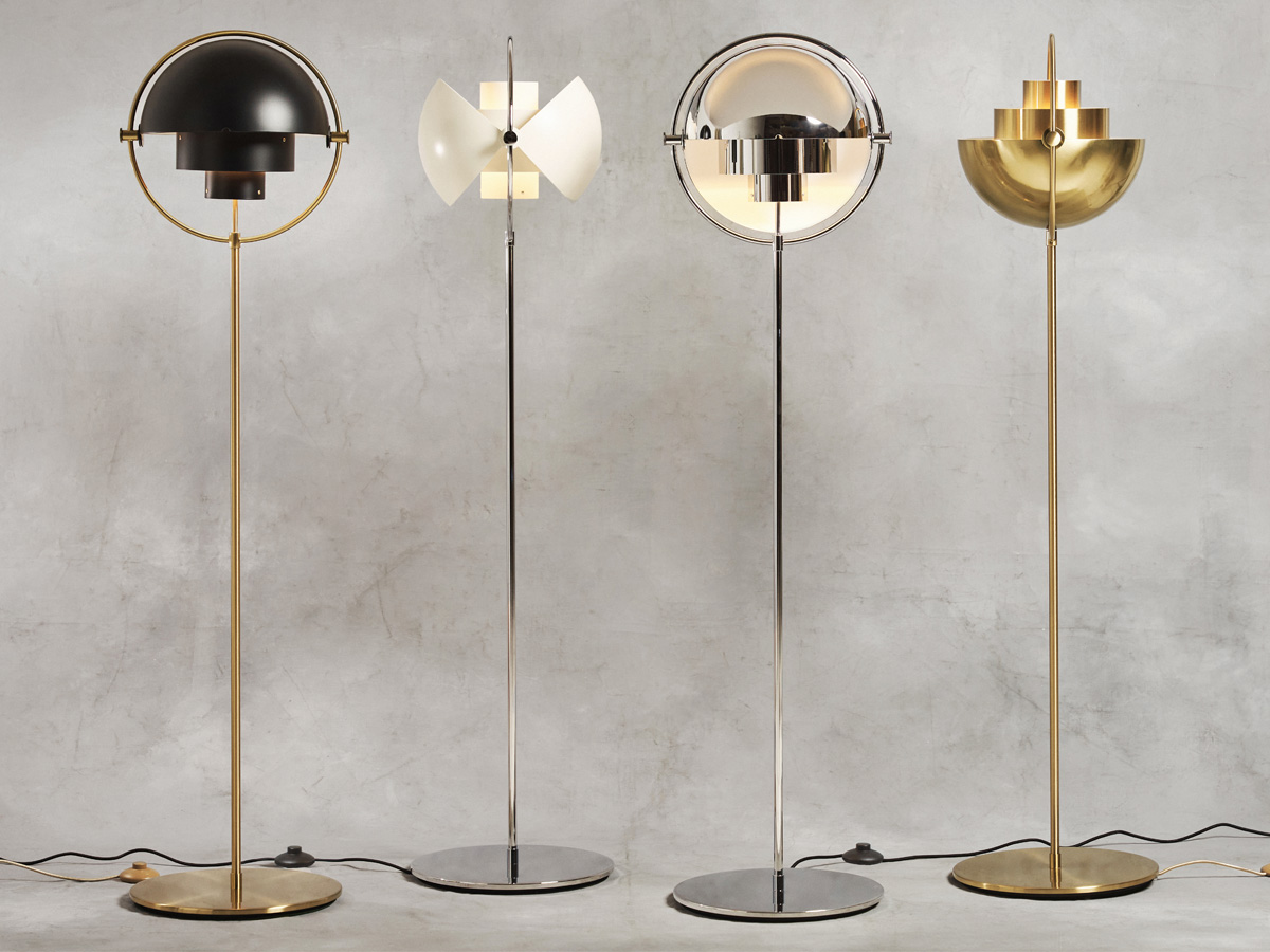 Gubi Multi Lite Floor Lamp Chrome Base