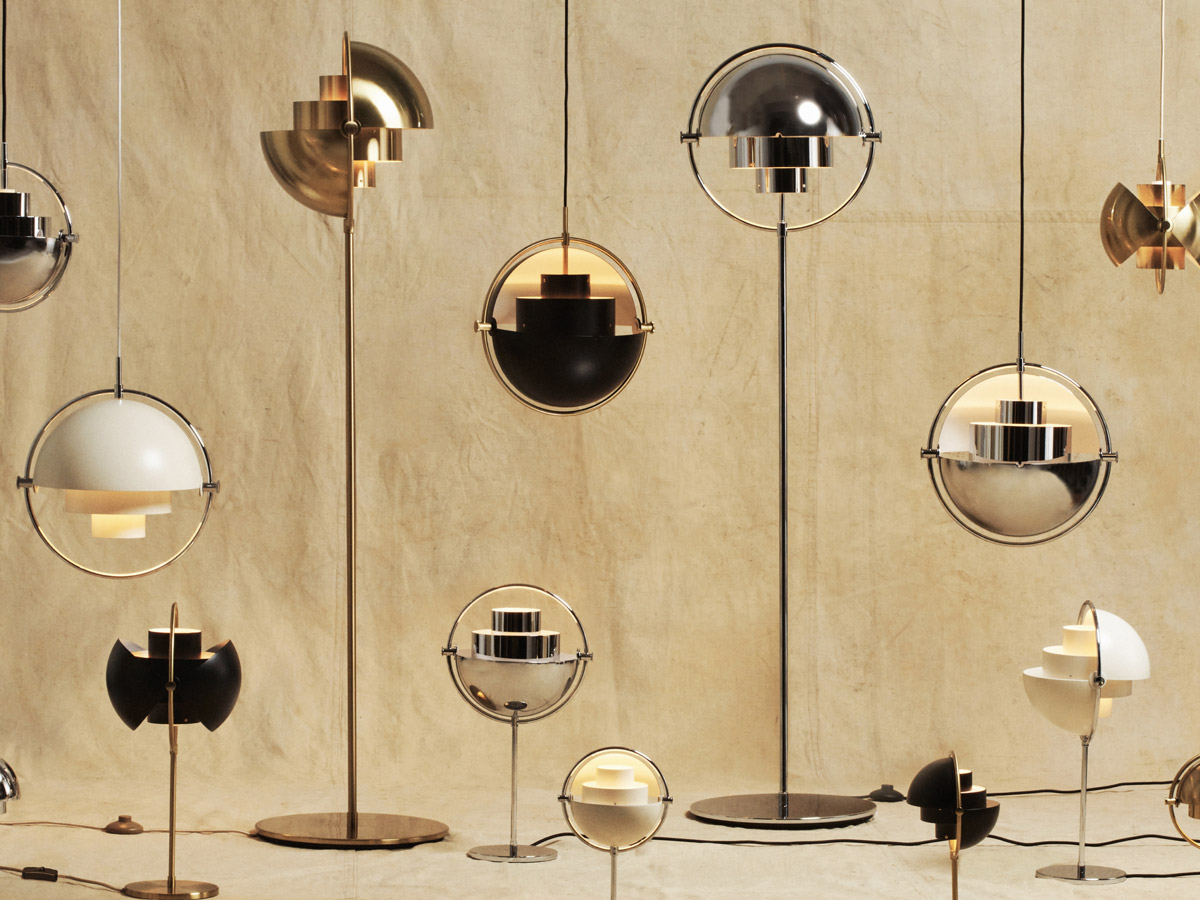 Gubi Multi Lite Floor Lamp Brass Base