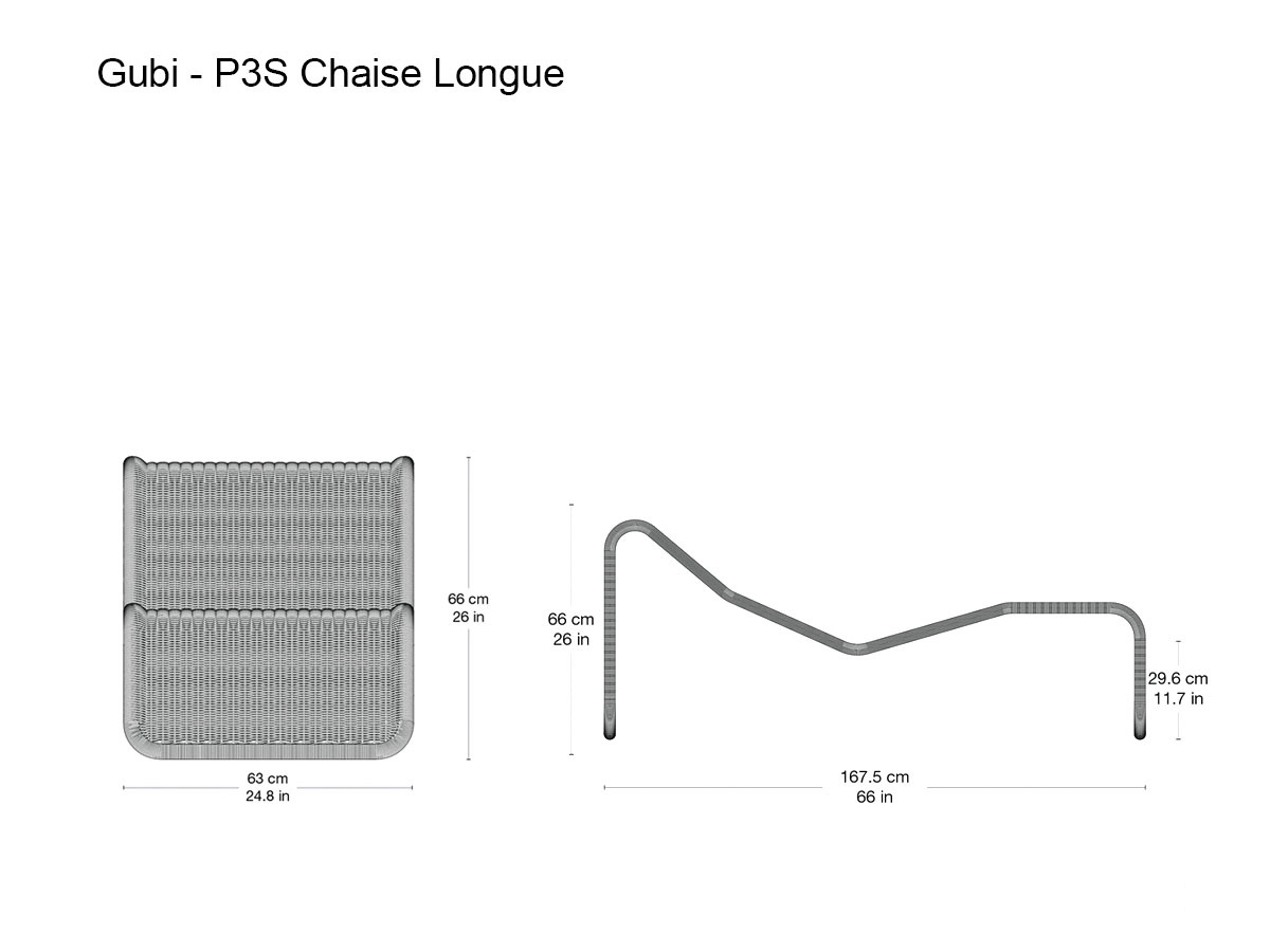 Gubi P3s Chaise Longue
