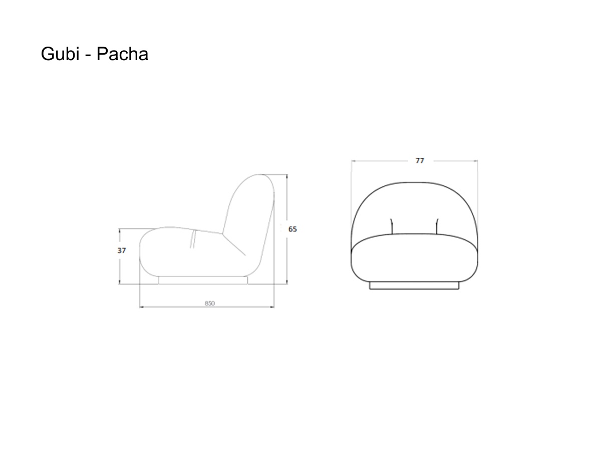 Gubi Pacha Lounge Chair Upholstered