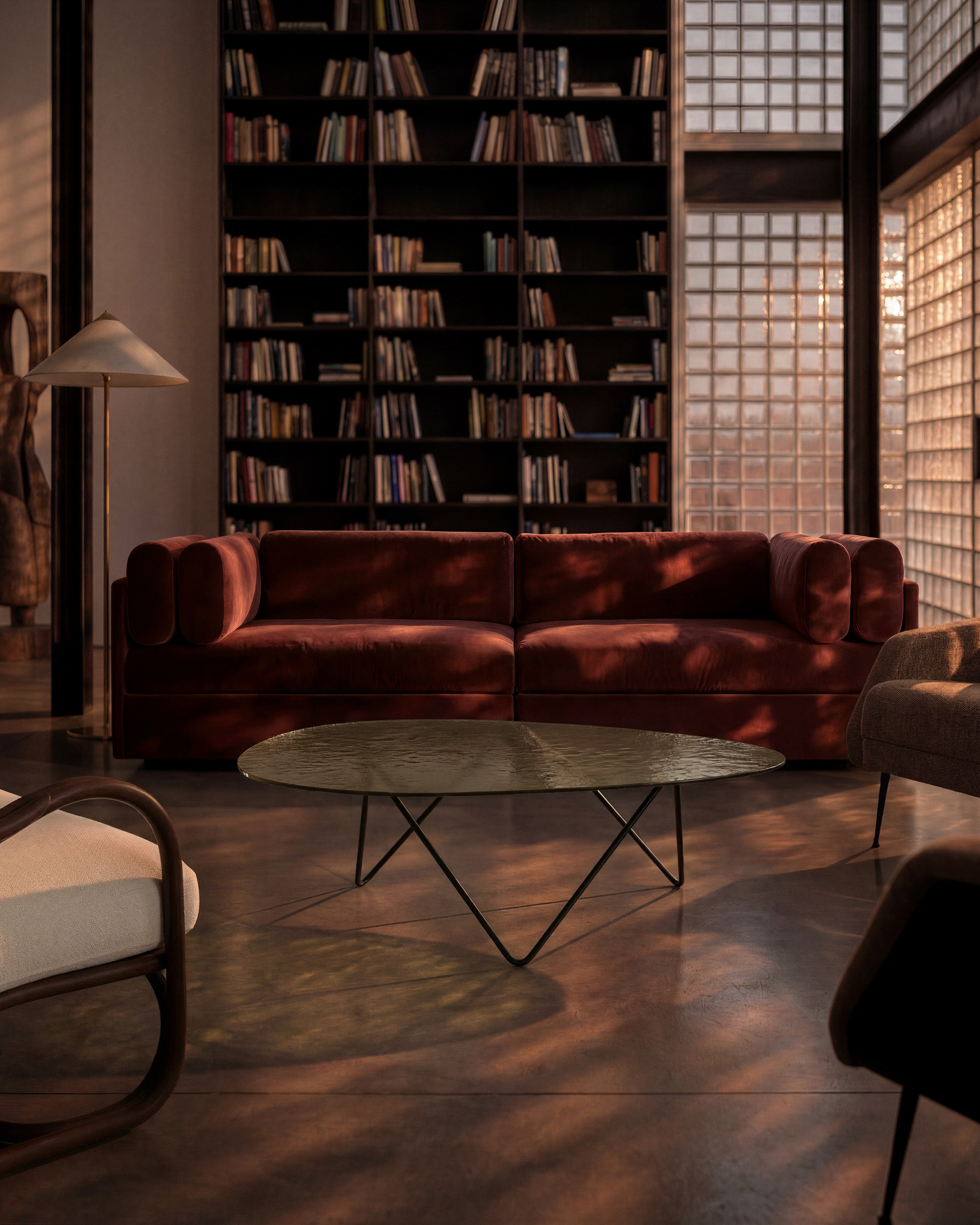 Gubi Pedrera Coffee Table Structured Glass