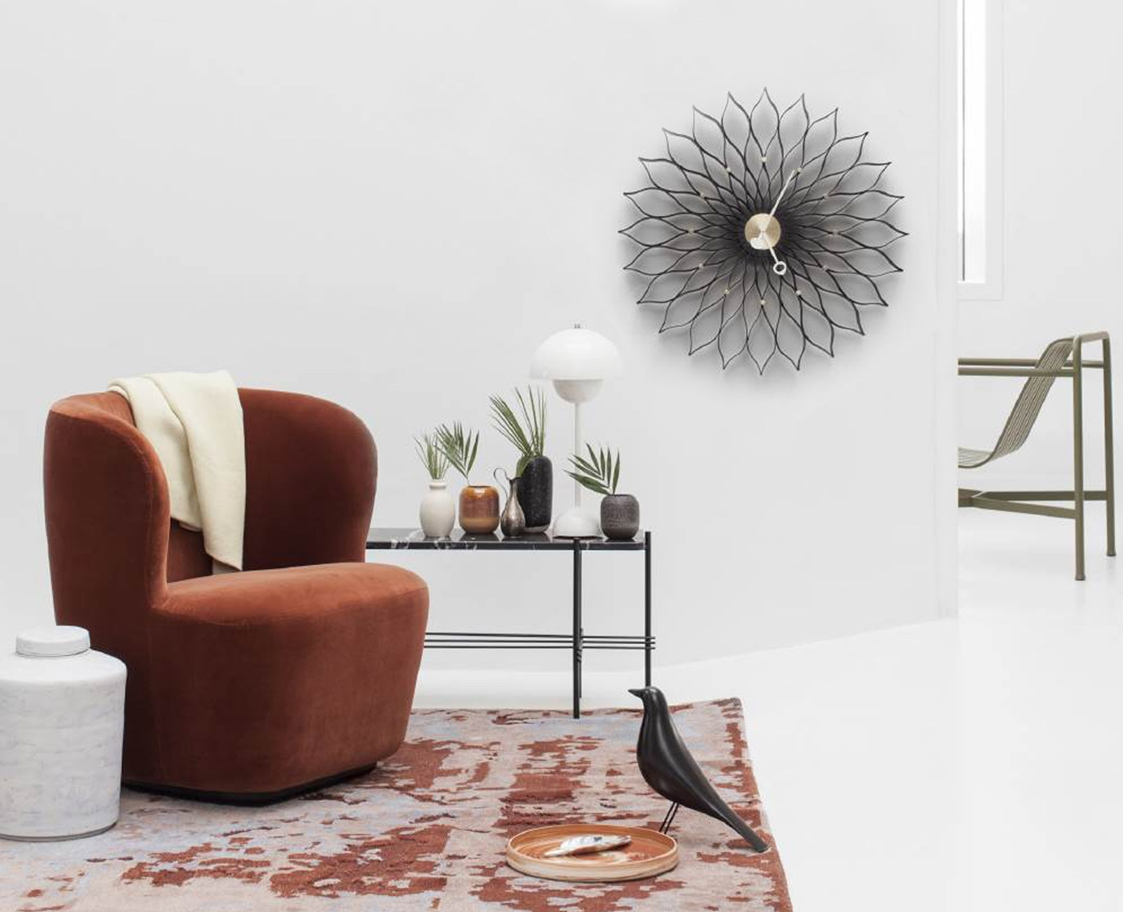 Gubi Stay Lounge Chair Fully Upholstered Small Returning Swivel
