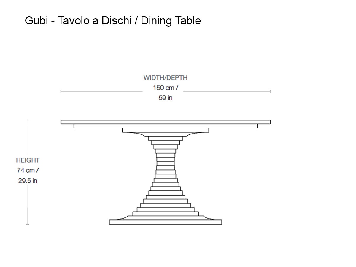 Gubi Tavolo A Dischi Table O 150 Cm
