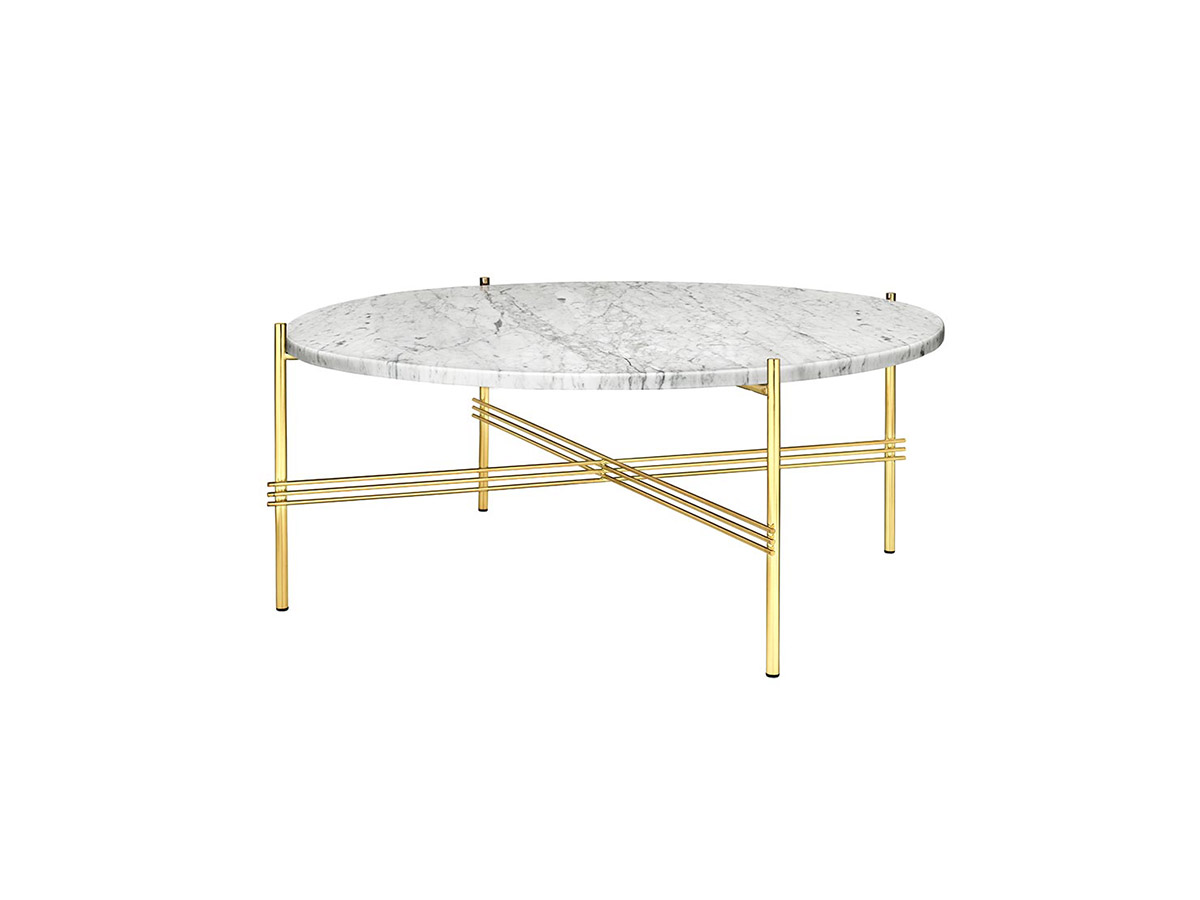 Gubi Ts Coffee Table Large Brass Frame