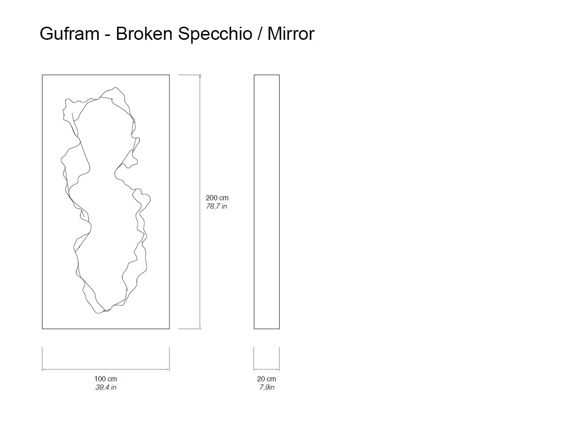 Gufram Broken Mirror Grey