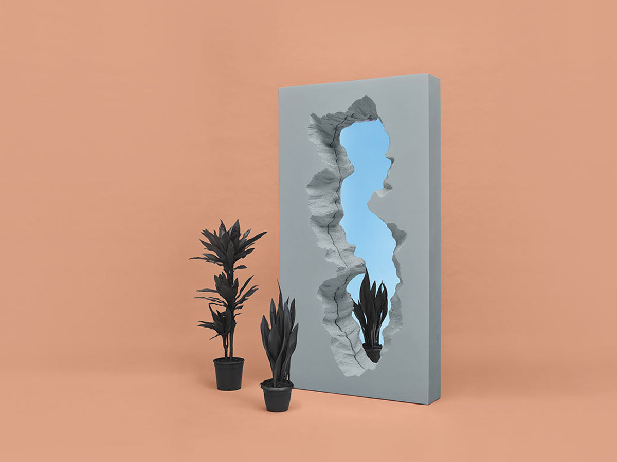 Gufram Broken Mirror Grey