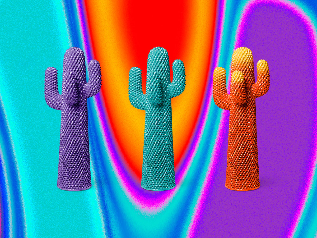 Gufram Cactusr The Invisible Spectrum Ultraviolet Coat Hanger