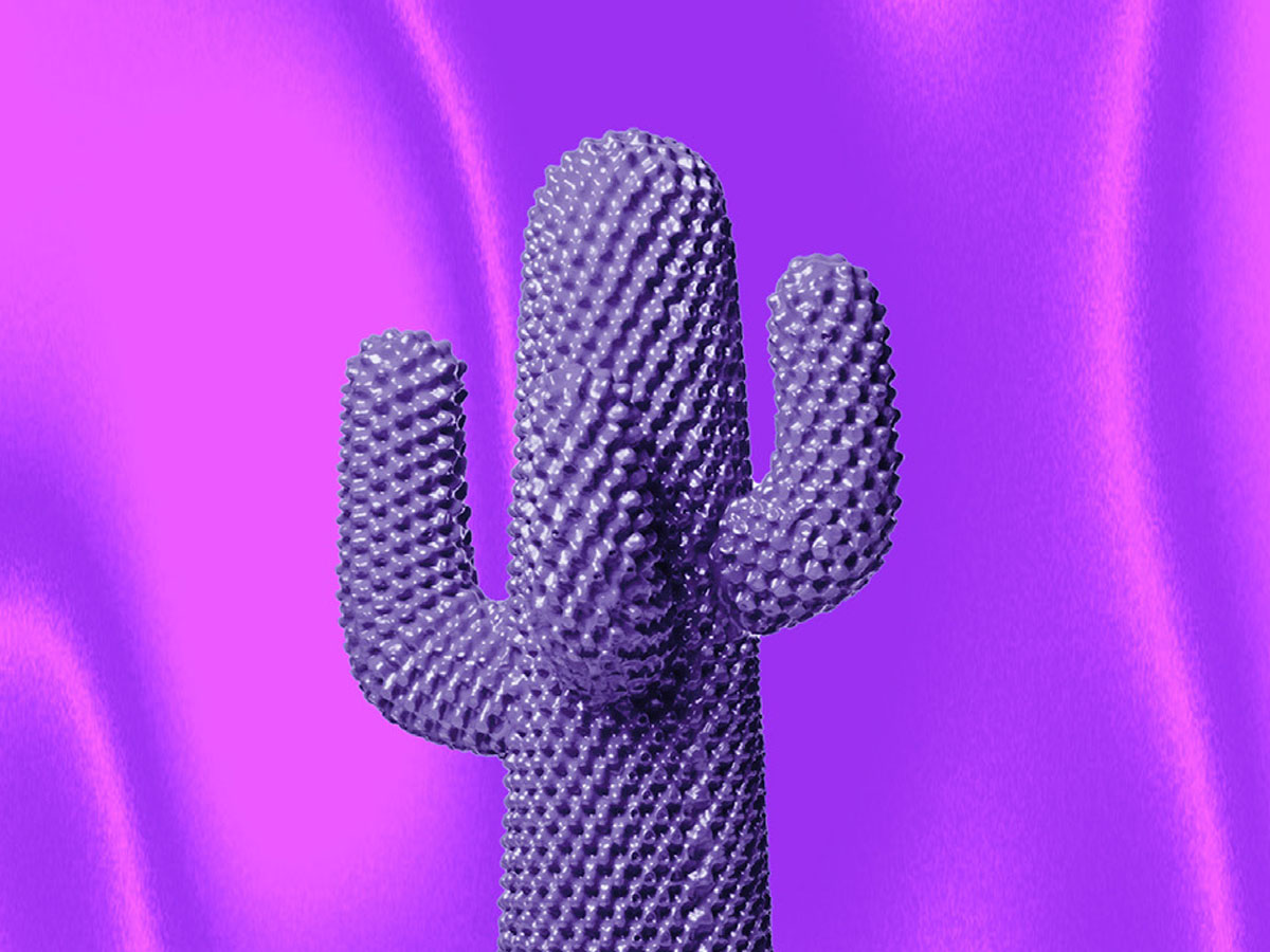 Gufram Cactusr The Invisible Spectrum Ultraviolet Coat Hanger