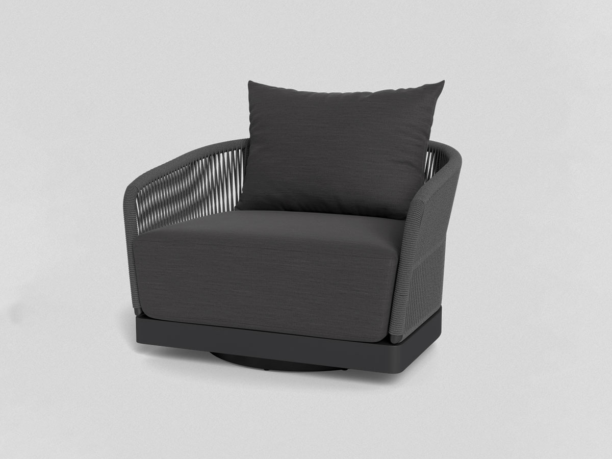Harbour Hamilton Swivel Lounge Chair Asteroid Panama Grafito