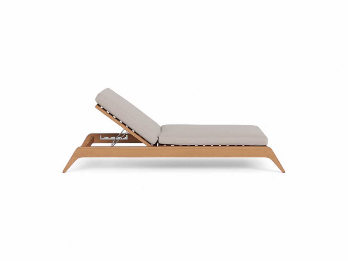 Harbour Mlb Teak Slatted Sun Lounge