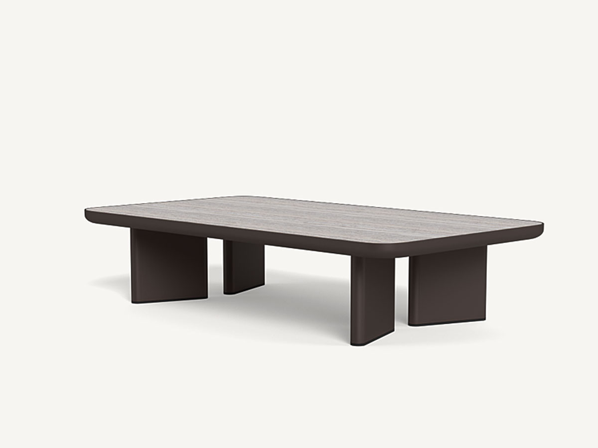Harbour Moab Coffee Table Bronze Travertine Dark Grey