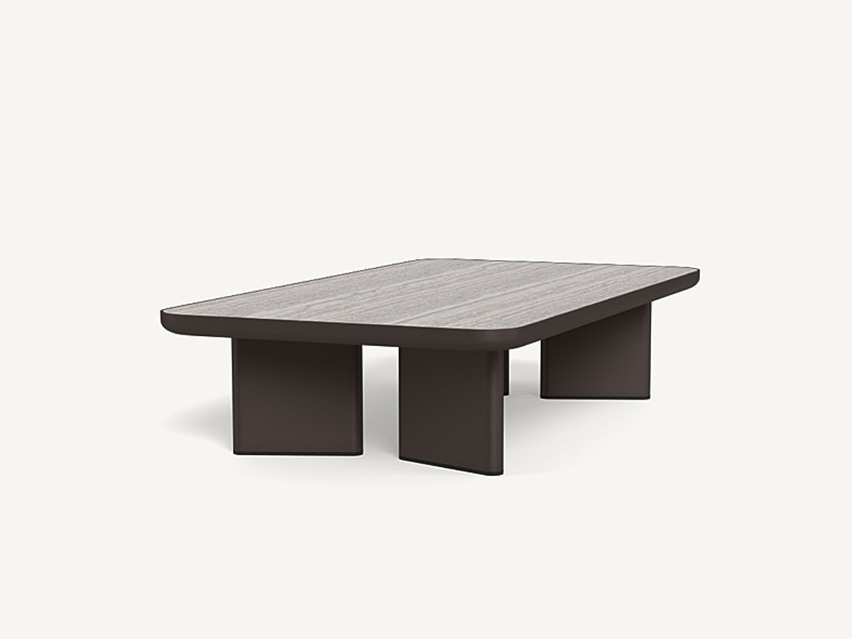 Harbour Moab Coffee Table Bronze Travertine Dark Grey