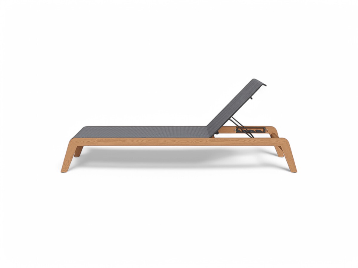 Harbour Pacific Teak Angled Sun Lounge