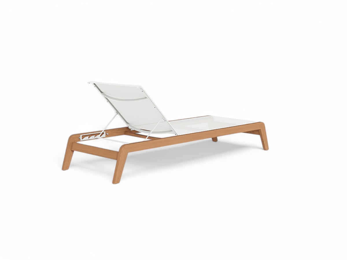 Harbour Pacific Teak Angled Sun Lounge