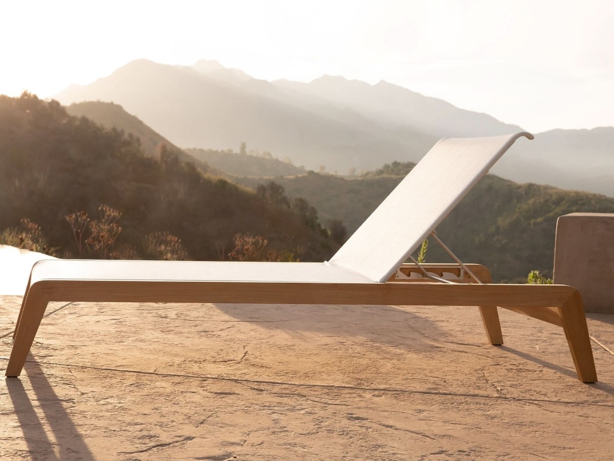 Harbour Pacific Teak Angled Sun Lounge