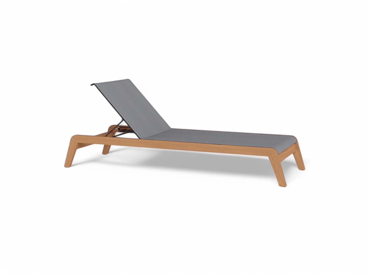 Harbour Pacific Teak Angled Sun Lounge