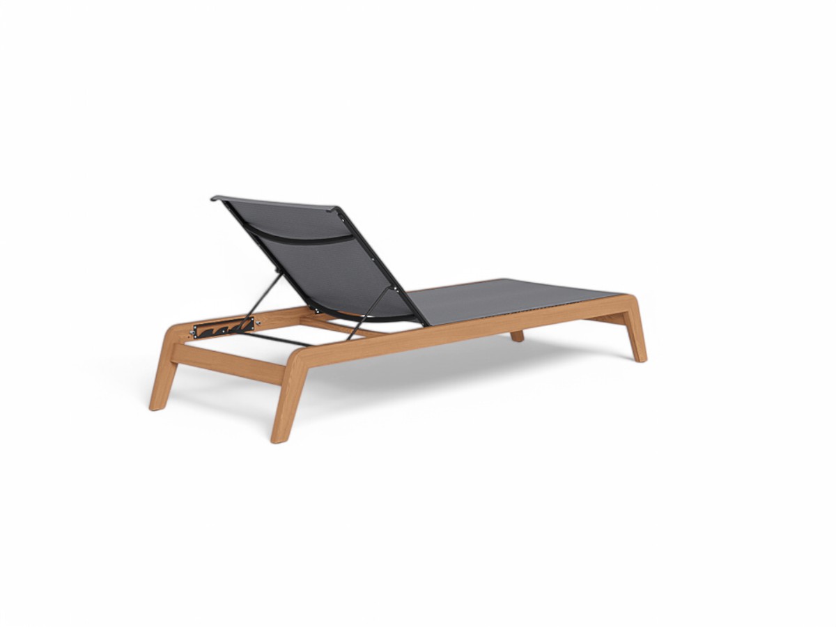 Harbour Pacific Teak Angled Sun Lounge