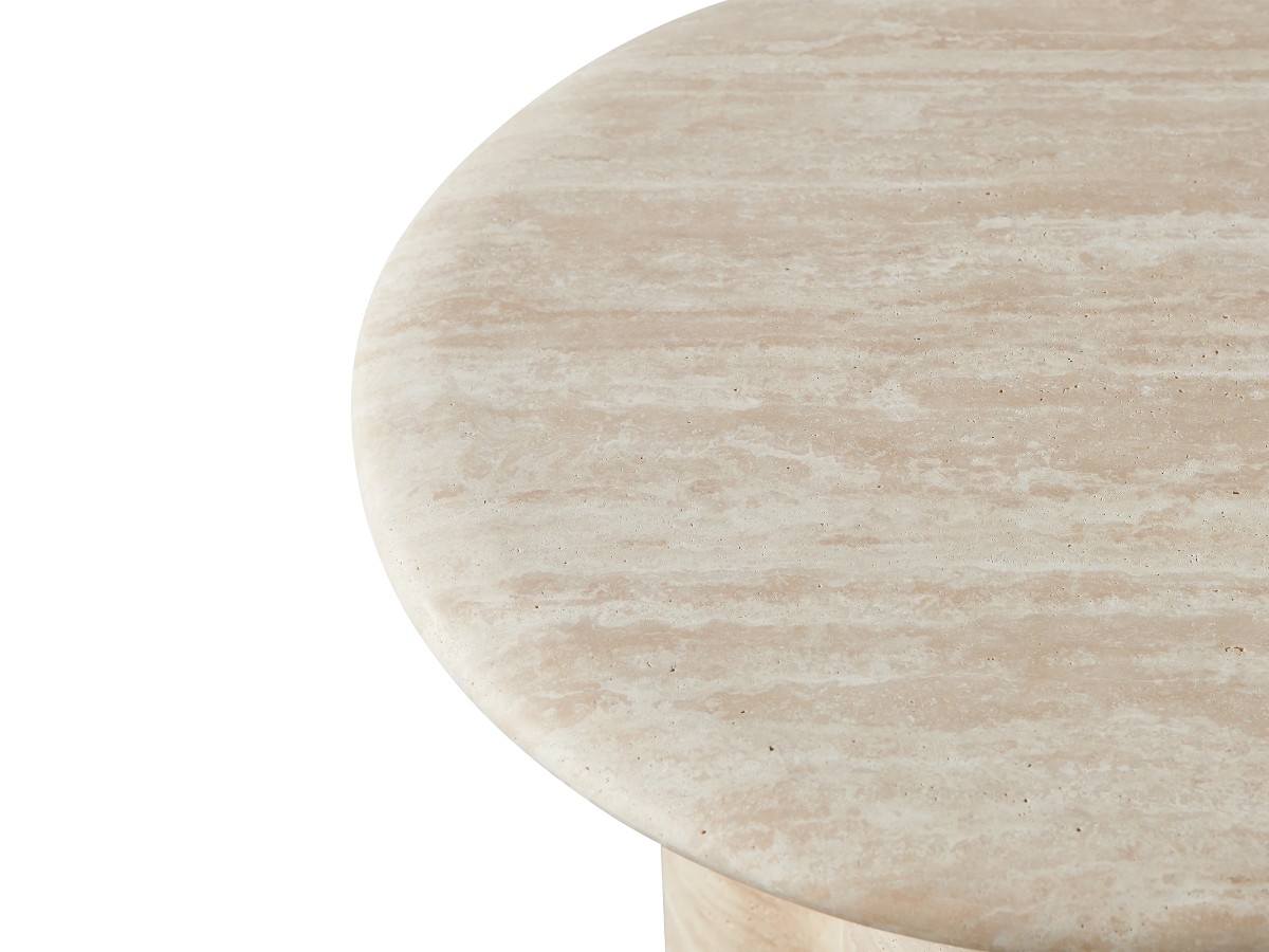 Harbour Porto Travertine Round Side Table