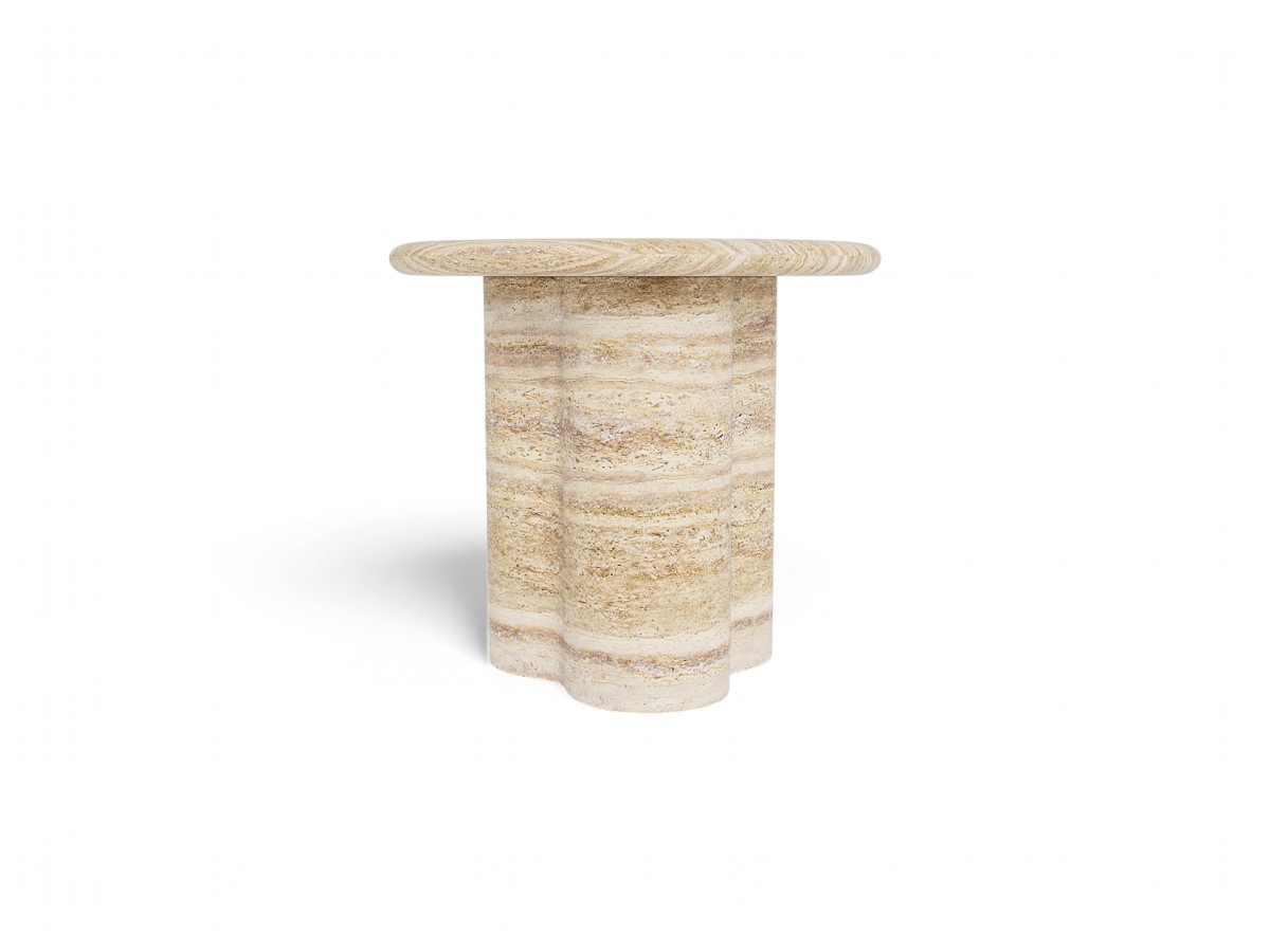 Harbour Porto Travertine Round Side Table