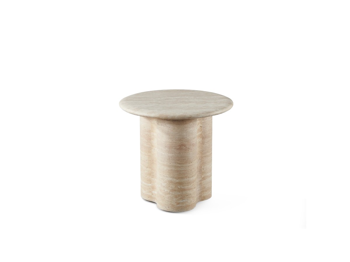 Harbour Porto Travertine Round Side Table