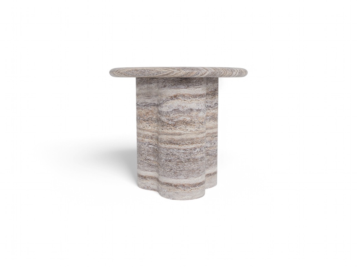 Harbour Porto Travertine Round Side Table