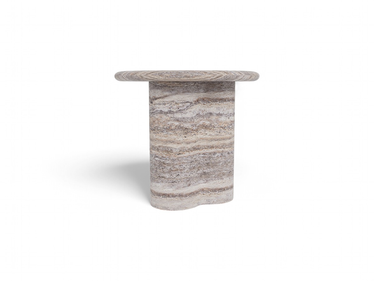 Harbour Porto Travertine Round Side Table