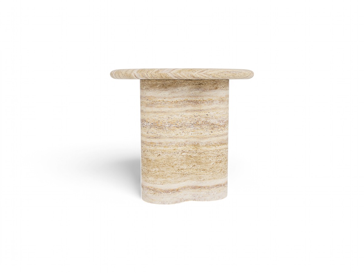 Harbour Porto Travertine Round Side Table