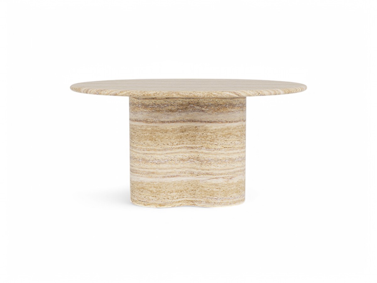 Harbour Porto Travertine Round Dining Table