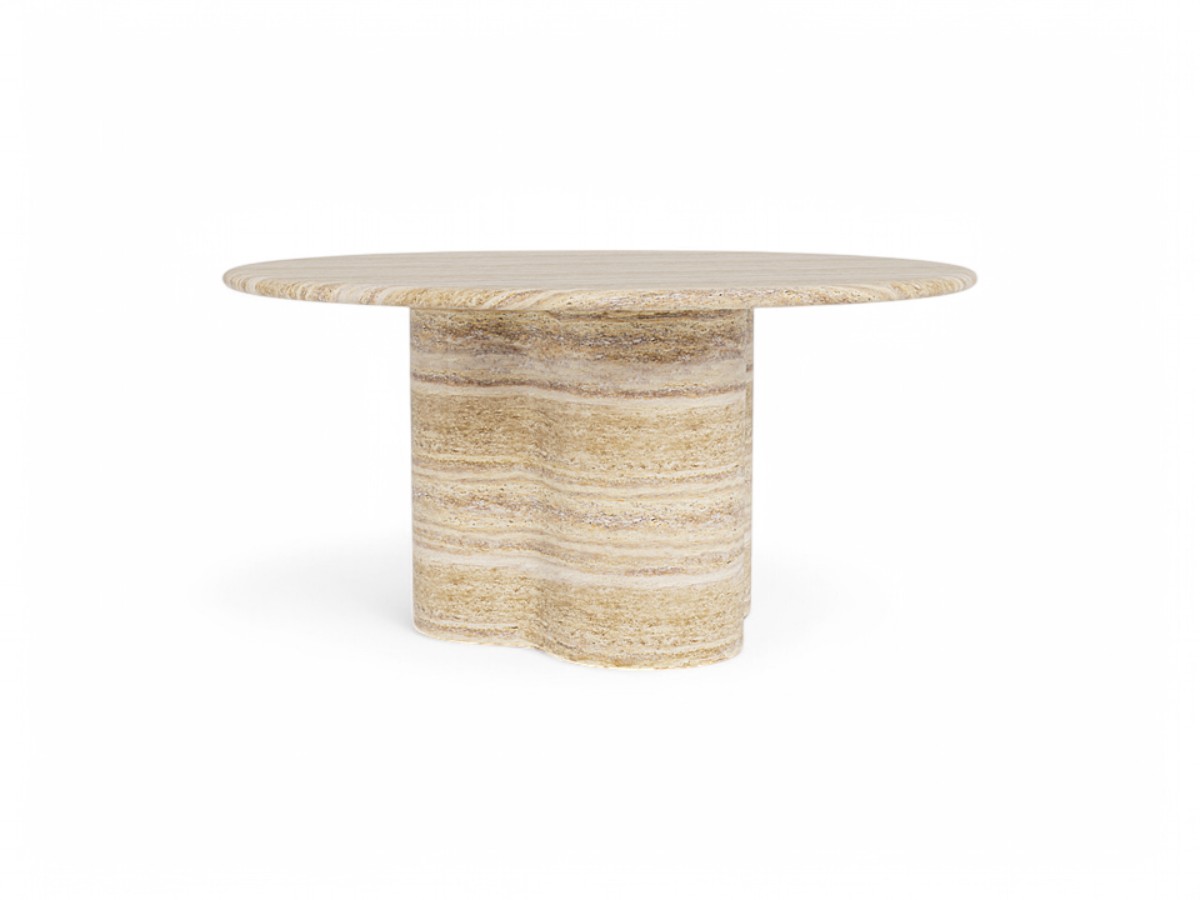 Harbour Porto Travertine Round Dining Table
