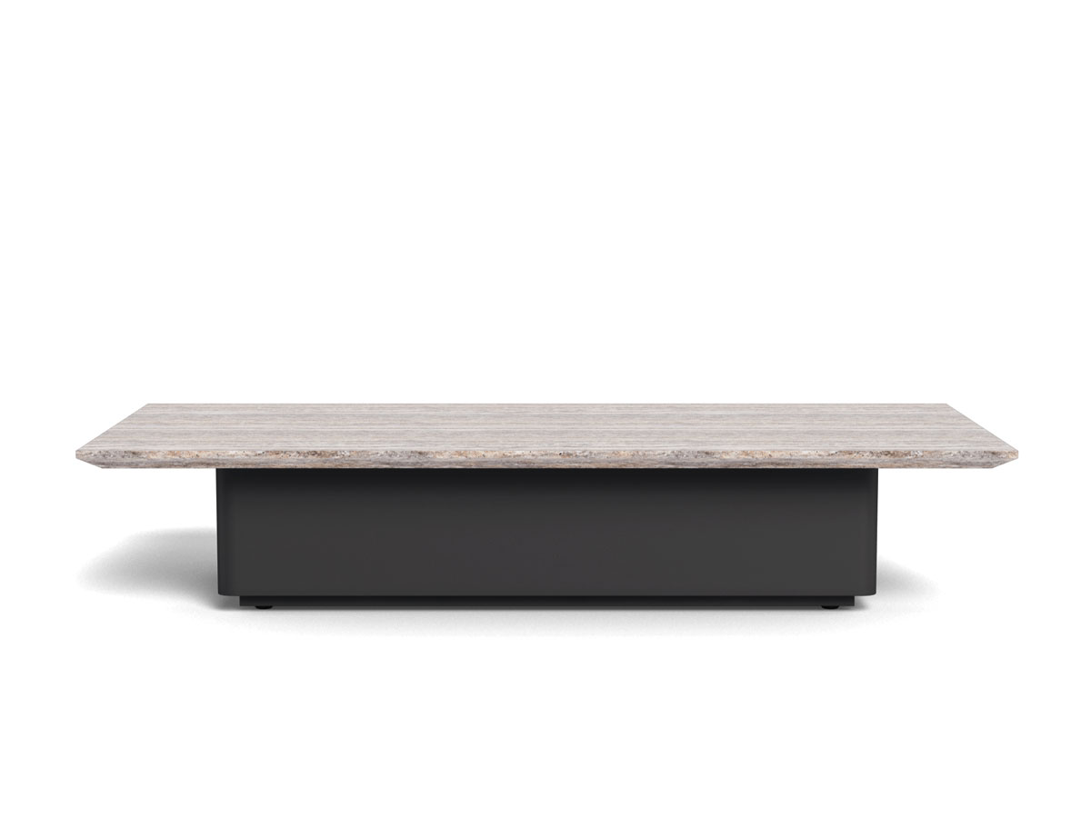 Harbour Santorini Stone Coffee Table Asteroid Travertine Dark Grey