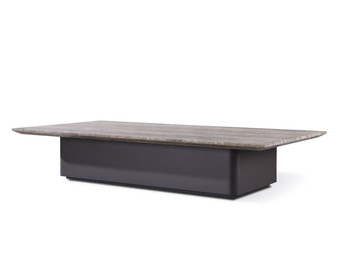 Harbour Santorini Stone Coffee Table Asteroid Travertine Dark Grey