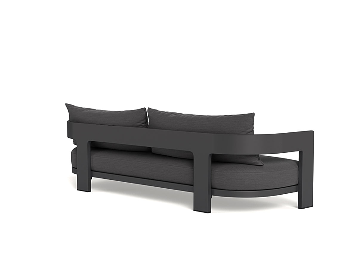 Harbour Victoria Aluminum 3 Seater Sofa Asteroid Grafito