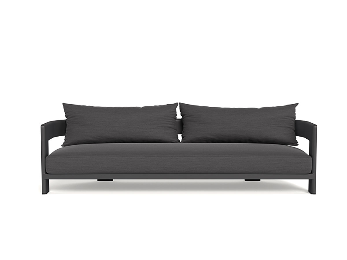 Harbour Victoria Aluminum 3 Seater Sofa Asteroid Grafito