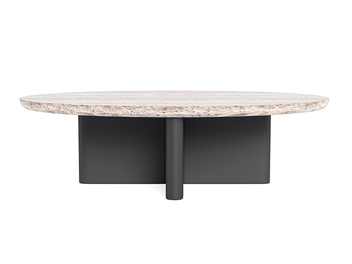 Harbour Victoria Aluminum Oval Stone Coffee Table Asteroid