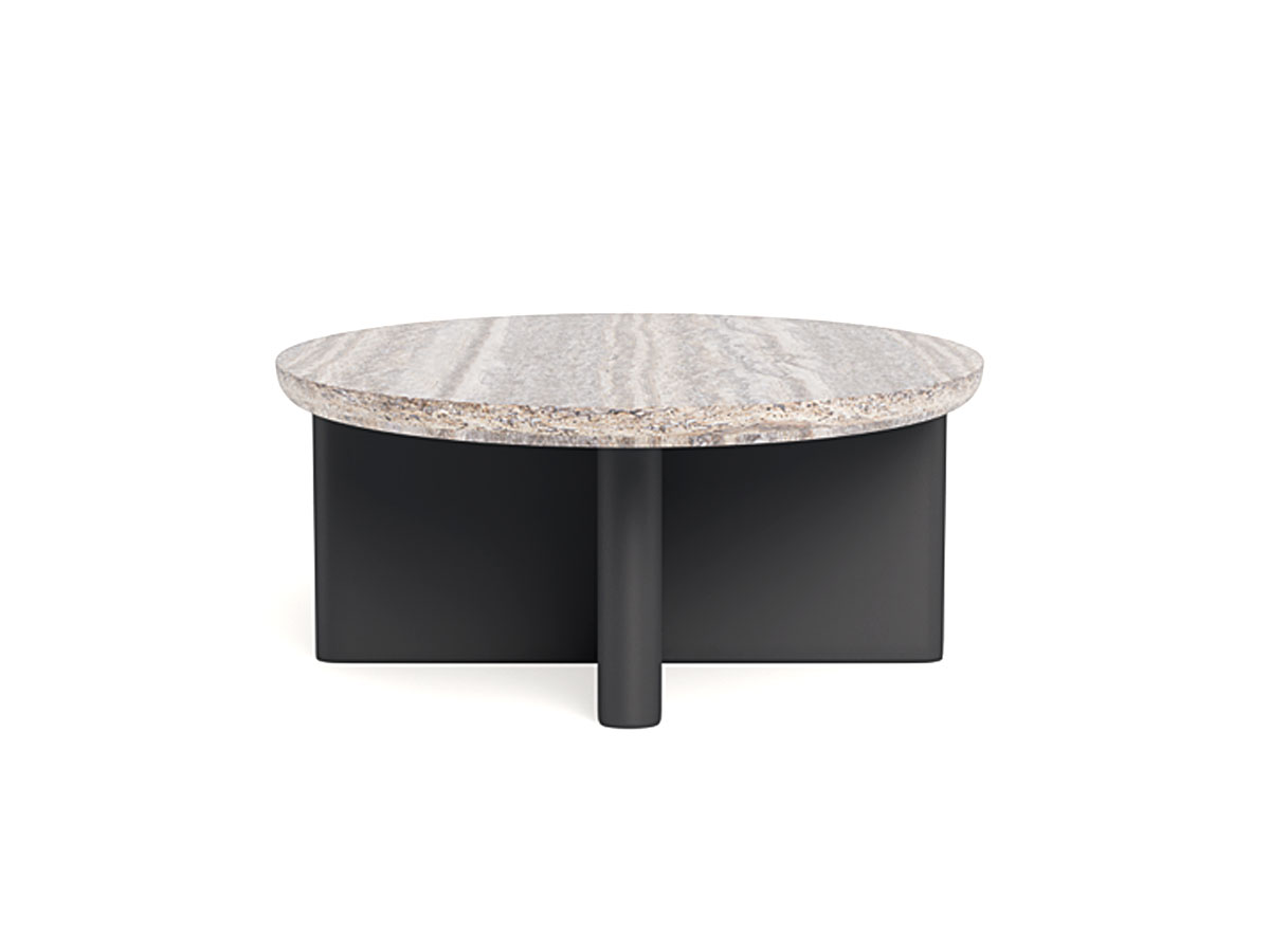 Harbour Victoria Aluminum Oval Stone Coffee Table Asteroid