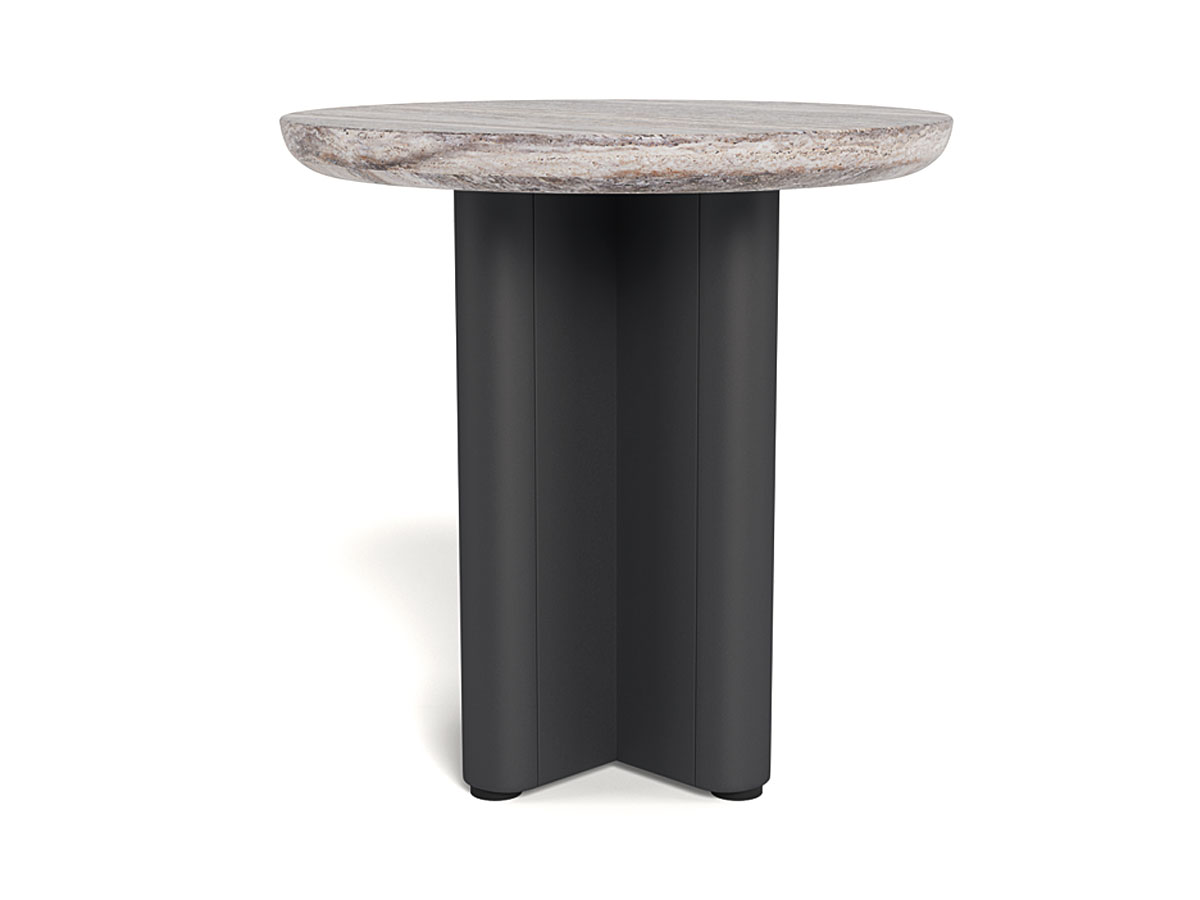 Harbour Victoria Aluminum Round Side Table Asteroid Dark Grey