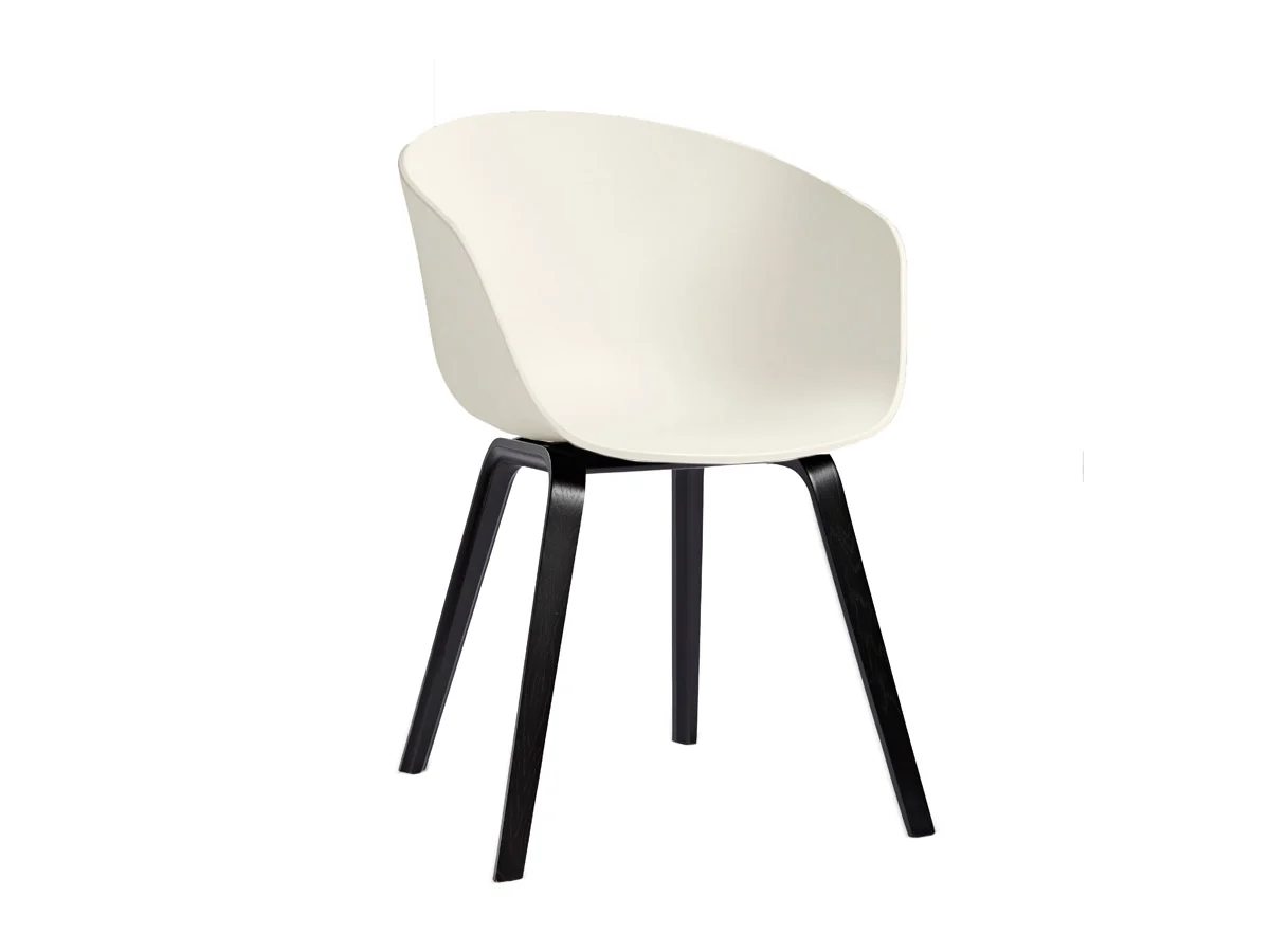 Hay About A Chair Aac22 Cream Shell Black Stained Oak Legs
