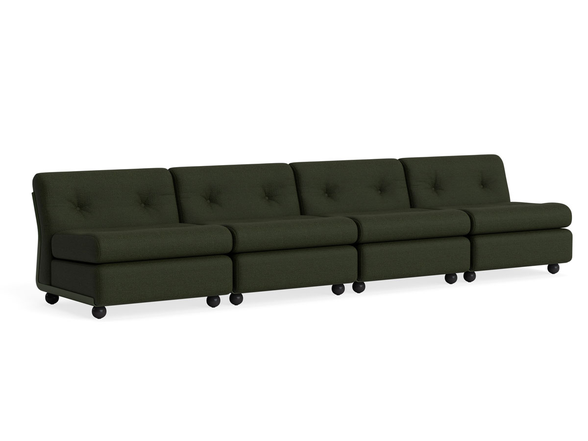 Hay Amanta 1 Seater Modular Sofa Maglia Green Bottle Green