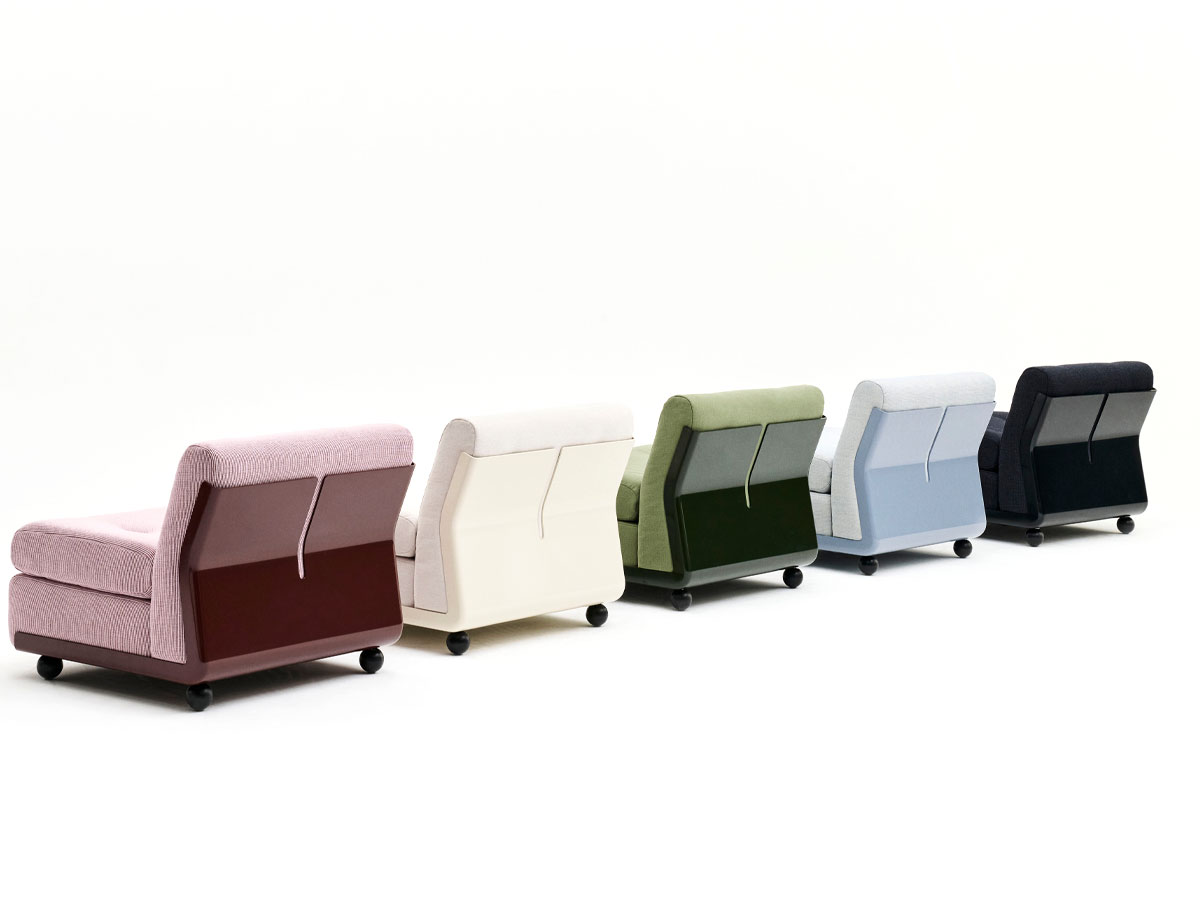 Hay Amanta 1 Seater Modular Sofa Maglia Green Bottle Green